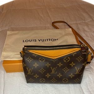 Louis Vuitton Pallas Clutch Saffran Crossbody Bag